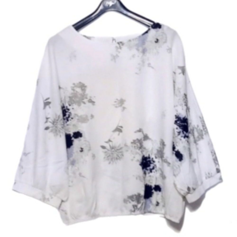 Women’s Blouse Purple Green White XL